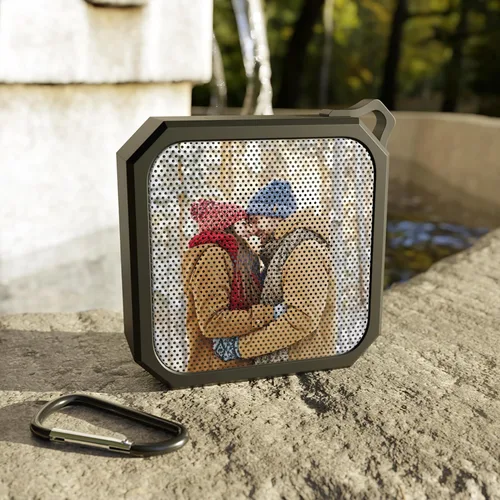 Vista 3 de Altavoces Bluetooth personalizados con foto, imagen, texto, logotipo, altavoz impermeable personalizado, regalo técnico personalizado para hombres