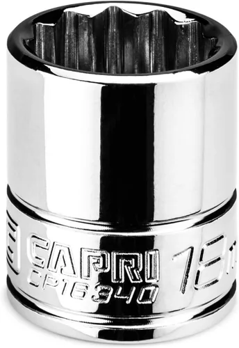 Vista 9 de Capri Tools Zócalo poco profundo de 0.315 in, accionamiento de 3/8 in, 12 puntos, métrico