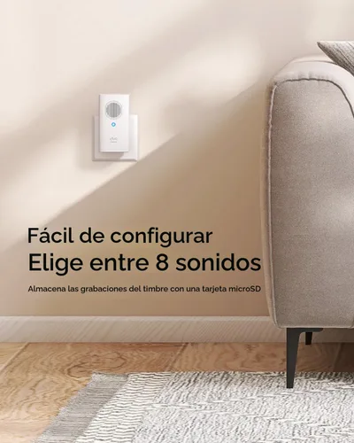 Vista 2 de eufy Security Campanilla Adicional para Timbre de Video, Campanilla Interior, Requiere Timbre de Video eufy Security E340/C30/C31, Timbre Sin