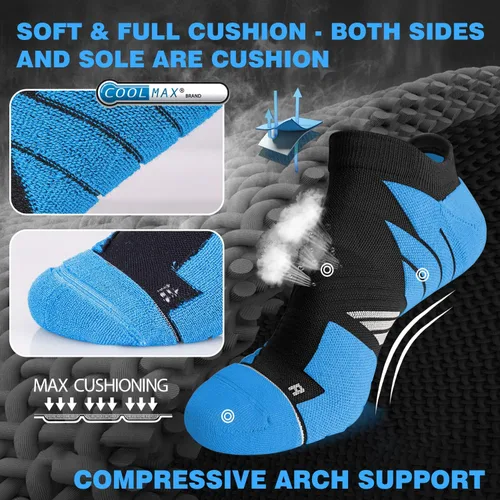 Vista 5 de Calcetines Coolmax deportivos antiampollas que absorben las ampollas sin costuras antiolor