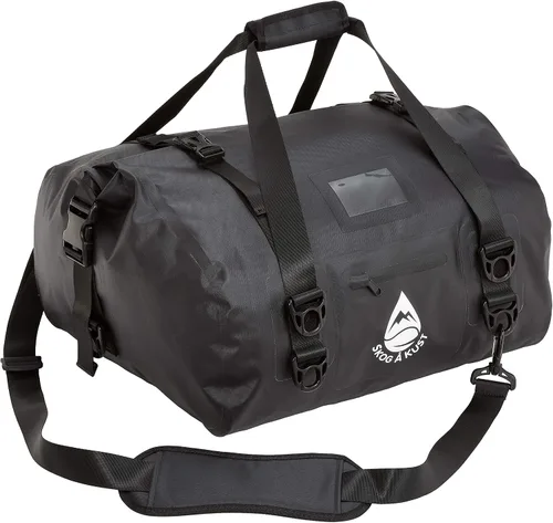Vista 19 de Skog Å Kust Duffelsak - Bolsa de lona impermeable resistente para deportes, viajes y más, tamaños de 40, 60 y 90 litros, Negro, Deportivo/resistente