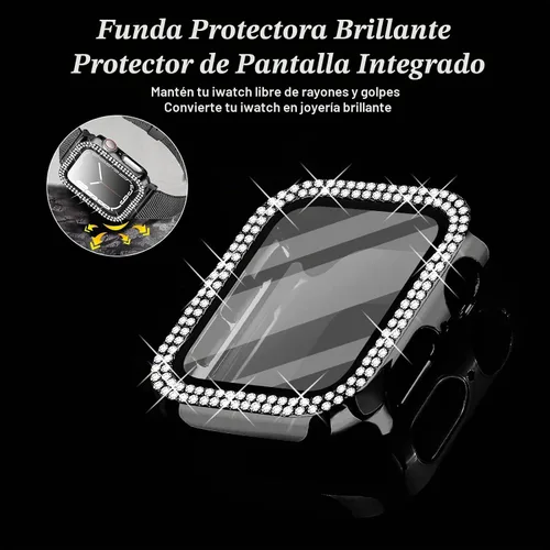 Vista 2 de Joyozy Correa delgada de acero inoxidable compatible con Apple Watch de 1.49, 1.57, 1.61, 1.65, 1.73, 1.77 y 1.81 pulgadas, correa milanesa con Negro