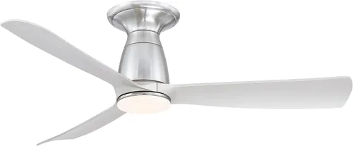 Vista 4 de Kute - Ventilador de techo empotrado de 3 aspas con kit de luz, 13.1 pulgadas de alto y 44 pulgadas de ancho, acabado negro, color negro