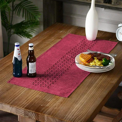 Vista 7 de ARTABLE Camino de mesa rectangular de tela para el hogar, jardín, con borde bien recortado para pícnics, interiores y exteriores, comedor, mesas