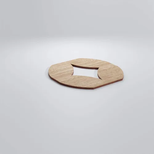 Vista 3 de 7 3/8"W X 7 3/8"H Extra Pequeña Gresham Decorativos Paneles De Pared De Madera De Calado, Roble Rojo