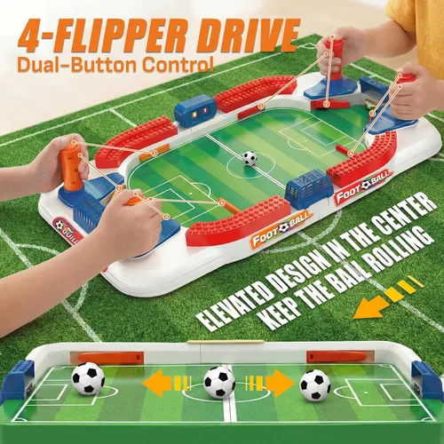 Vista 3 de SMILESSKIDDO Mini juguete de mesa de futbolín de 4 a 12 años
