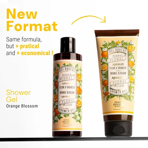 Vista 2 de Panier des Sens - Gel de ducha hidratante de flor de naranja para mujeres y hombres - Gel de ducha suave 95% ingredientes naturales para pieles