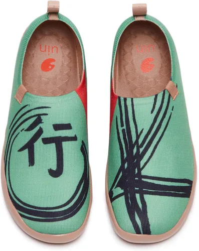 Vista 10 de UIN Mocasines casuales para mujer, de viaje, pintados, para caminar, ligeros, cómodos, de lona, tenis de moda