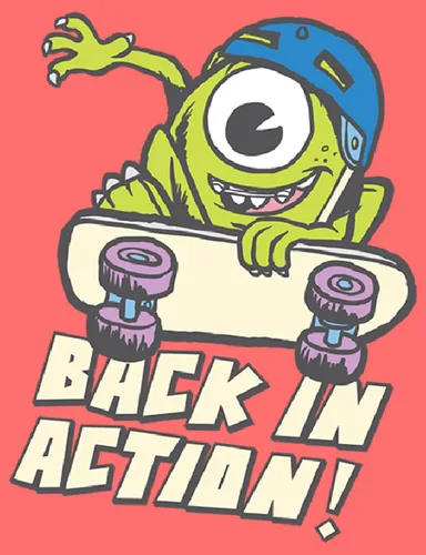 Vista 2 de Boy's Monsters Inc Mike Back in Action Performance Tee
