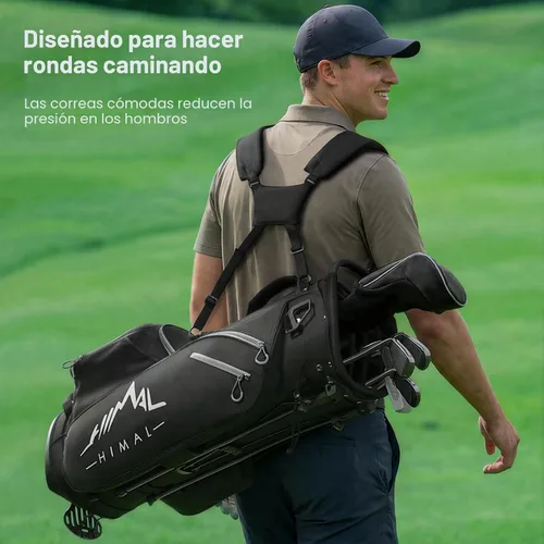 Vista 5 de GoHimal Lightweight 14-Way Golf Stand Bag for Men & Women Durable Club Bag, Dual Straps, Multiple Pockets, Rain Hood Included