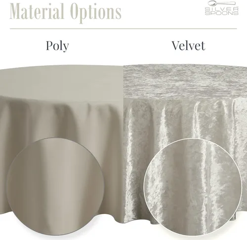 Vista 4 de Mantel redondo marfil Poliéster lavable Resistente a las arrugas 120 pulgadas Mantel de mesa de alta calidad para vacaciones, bodas, fiestas
