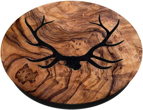 Vista 2 de Bull Elk Skull - Antillos para trofeo (madera de calavera, agarre y soporte para teléfonos y tabletas)
