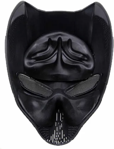Vista 5 de Máscara de pantera de superhéroe, máscara de Halloween, baile de máscaras, accesorios de disfraz de látex suave para casco