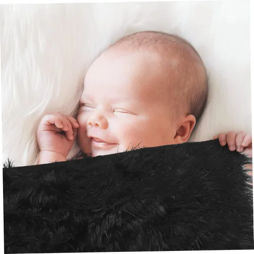 Vista 6 de Toyvian Trajes de piel sintética para niña recién nacida, accesorios para sesión de fotos de bebé, manta para niños recién nacidos, mantas