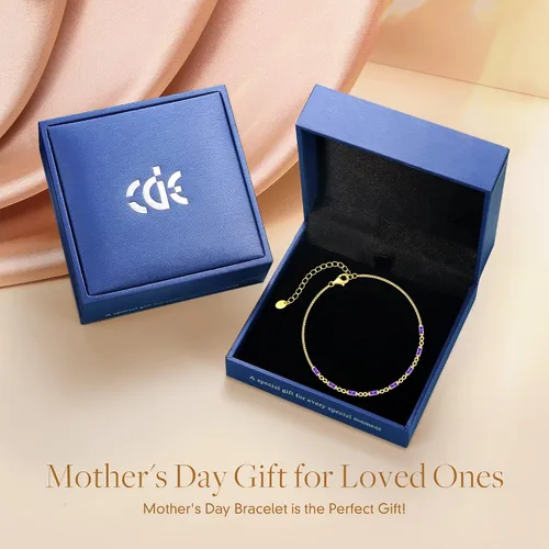 Vista 5 de CDE Pulseras de plata de ley 925 con piedra natal para mujer, delicada pulsera de tenis infinito con dije de eslabones simples, cumpleaños