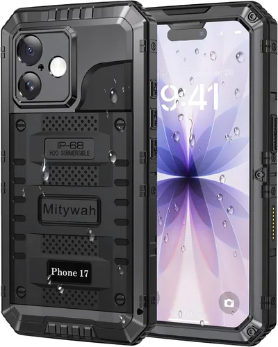 Vista 114 de Mitywah Funda impermeable para iPhone 7/iPhone 8 / iPhone SE 2020, funda de metal resistente de grado militar, protección de cuerpo completo