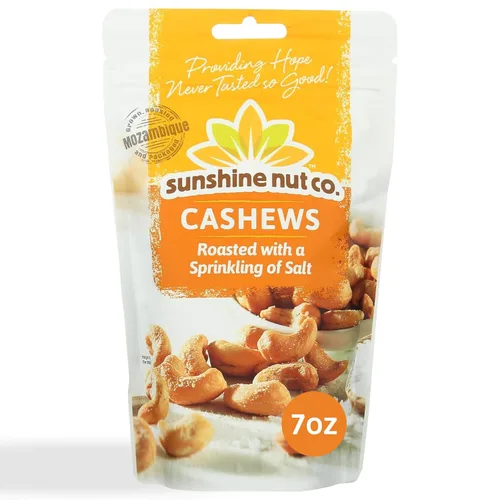 Vista 8 de Sunshine Nuts Co. - Anacardos ligeramente salados tostados enteros, sin gluten, sin maní y veganos, paquetes individuales de aperitivos para niños