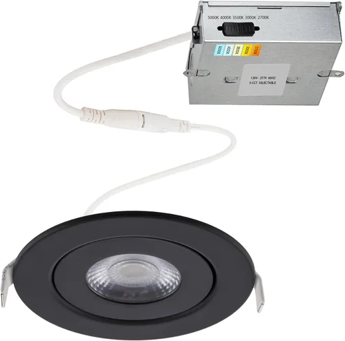 Vista 12 de WAC Lighting Lotos - Luz LED empotrable redonda ajustable de 2 pulgadas, 3000K blanco cálido, 6W, 530 lúmenes, clasificación IC hermética, 120V-277V