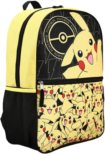 Vista 5 de Pokemon Pikachu Kids - Mochila con capucha de 16 pulgadas Amarillo