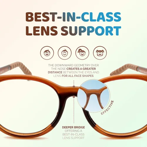 Vista 4 de Tempo Gafas irrompibles para niños - Gafas de moda flexibles para niños - 3011
