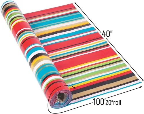 Vista 2 de Fun Express Fiesta Sarape - Mantel de plástico en rollo