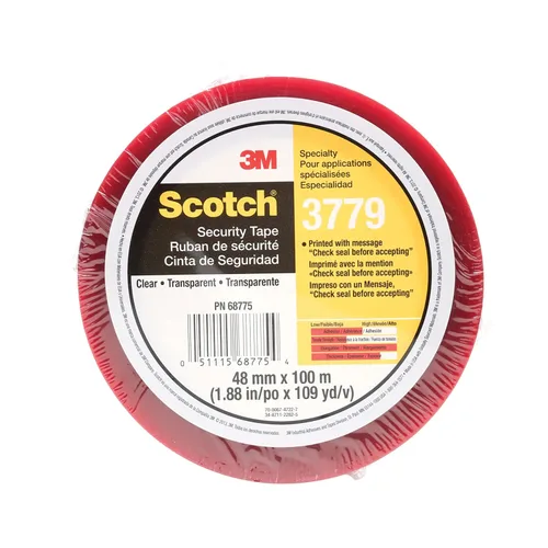 Vista 9 de 3 M Scotch Cinta para sellar cajas con mensaje impreso, Transparente, 1