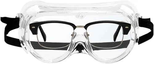 Vista 2 de Paquete de 2 gafas de seguridad, ajustables, ligeras, antivaho protectoras, color blanco