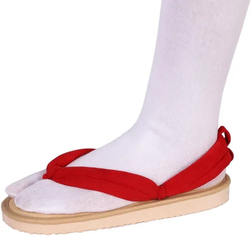 Vista 8 de UZAIN Anime Cosplay Clog Shoes Cosplay Sandal Prop Oshitari with Socks Negro