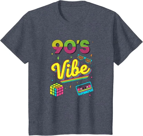 Vista 90 de 90s Nostalgia Retro Apparel - 90'S Vibe Retro T-Shirt Negro