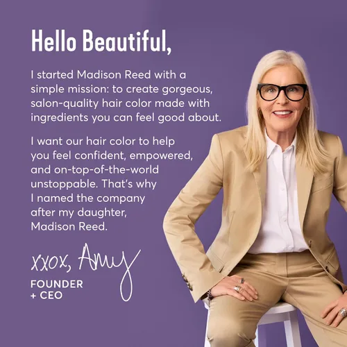 Vista 5 de Madison Reed - Kit de tinte radiante para el cabello, tinte permanente para el cabello, 100 % cobertura de canas, sin amoníaco, castaño Módena