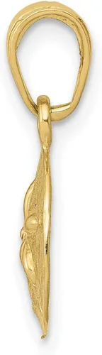 Vista 2 de Colgante de oro amarillo de 10 k con dólar de arena envejecida, 0.551 in x 0.433 in, Metal
