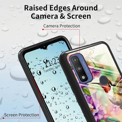 Vista 329 de Funda para Motorola Moto G Stylus 5G 2021 de vidrio templado, funda negra con diseño de mujer negra africana para mujeres y hombres, antiarañazos, a