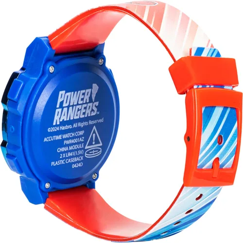 Vista 8 de Power Rangers - Reloj para niños, bisel iluminado con luces giratorias, pantalla LCD, fácil de leer, correa de plástico ajustable, perfecto