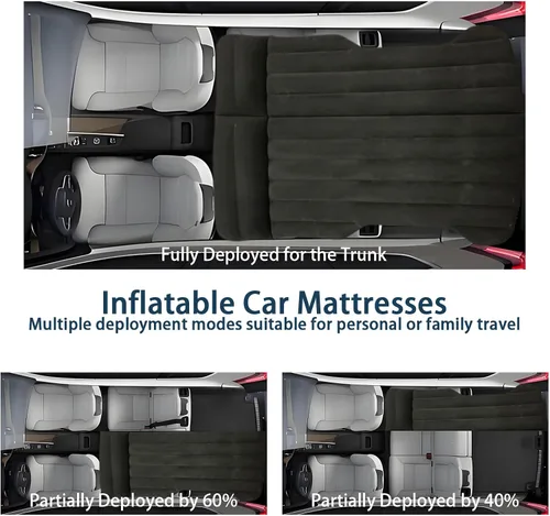 Vista 2 de Colchón de aire SUV, colchón inflable para automóvil, cama de aire flocada