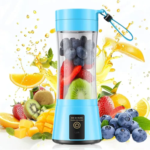 Vista 11 de Personal On-the-Go Handheld Single Blender, Freshly Squeezed in Home/Office Pink