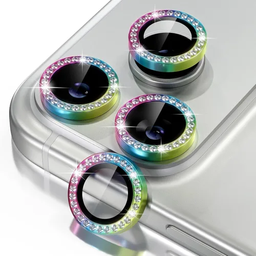 Vista 67 de Misea Protector de lente de cámara compatible con el teléfono 17 Pro/Phone 17 Pro Max, protector de lente de cámara de vidrio templado Ultra-HD Negro