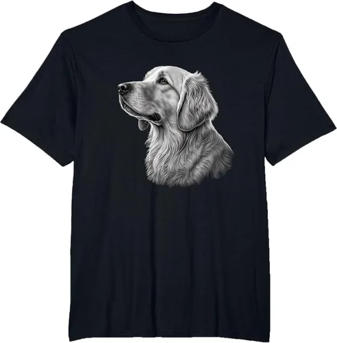 Vista 34 de Camiseta divertida Golden Retriever, Negro