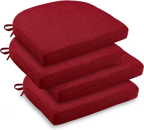 Vista 40 de downluxe Cojines para sillas de interior para sillas de comedor, almohadillas de espuma texturizada suaves y cómodas para sillas de cocina con lazos