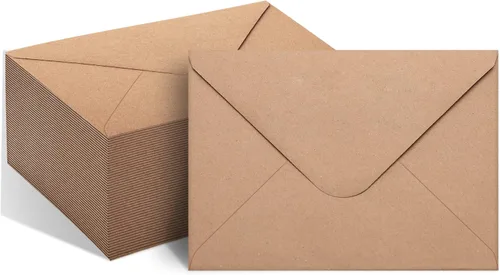 Vista 11 de 50 paquetes de sobres A7 para invitación, sobres negros de 5x7 con solapa en V, ideales para graduación, invitación, baby shower, boda y tarjetas