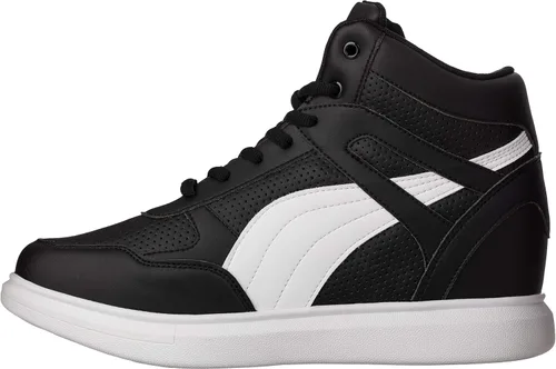 Vista 3 de Calto Zapatos invisibles para hombre con aumento de altura Zapatillas de deporte de moda con cordones 3.8 pulgadas más alto