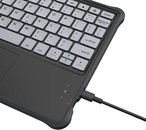 Vista 4 de Teclado Bluetooth hecho para Amazon Kids, para Fire Kids Pro de 10 pulgadas y tabletas Fire Kids de 10 pulgadas Negro