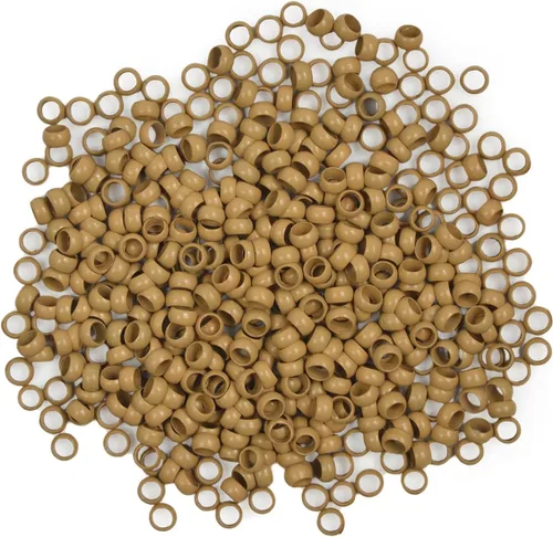 Vista 19 de Extensiones de cabello con microeslabones de 0.118 pulgadas, cuentas de micro anillos de cobre, nano cuentas para extensiones de cabello