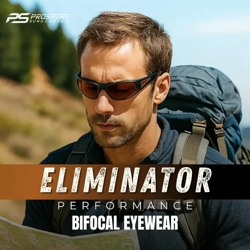 Vista 3 de proSPORT Bifocal Lector de Gafas de Sol Noche Yelow Bloqueador de Luz Azul Deporte Wrap Escudo Lateral