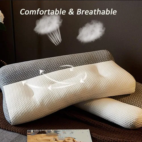 Vista 5 de Almohada para el cuello, almohada súper ergonómica, protege tu cuello y columna vertebral, almohadas ergonómicas para dormir, almohadas ergonómicas