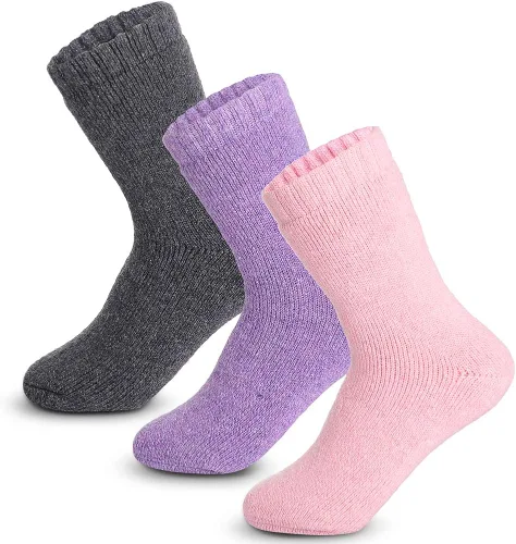 Vista 7 de Calcetines de lana súper gruesos para mujer, para invierno, altos, suaves, cálidos y casuales (paquete de 3-5), varios