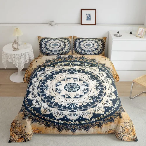 Vista 10 de Feelyou Lindo juego de edredón decorativo de hongos para niños, edredón de hongos de dibujos animados para niños y adolescentes, juego de ropa