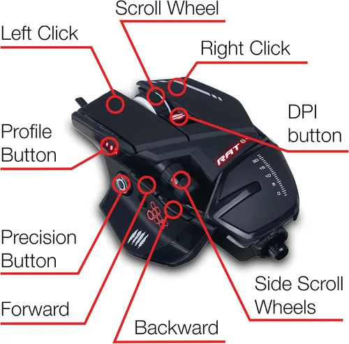 Vista 2 de Mad Catz The Authentic R.A.T. 6+ Mouse óptico