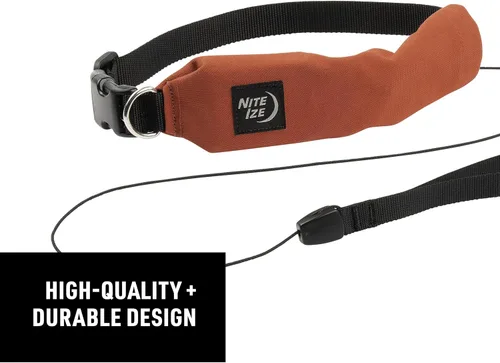 Vista 5 de Nite Ize Raddog - Combo de collar y correa todo en uno, collar de perro resistente con correa retráctil incorporada, collar de 14 a 16 pulgadas, Rojo
