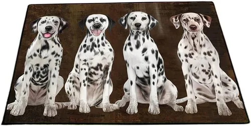 Vista 21 de Doggie of the Day Dalmatian Dogs Floor Mat - 4th of July Independence Day - Best Dog Doormat - Protector Decor - Unique Portrait Art - Premium