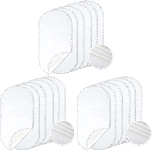 Vista 10 de TILLYOU Forros Impermeables para Cambiador Paquete de 6, Forros de Pañales de Tela 100% Algodón Reutilizables, Gris
